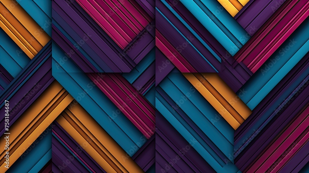 Poster geometric background with striped patterns