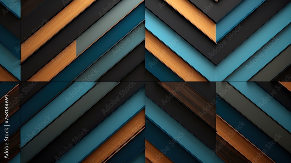 Poster geometric background with striped patterns