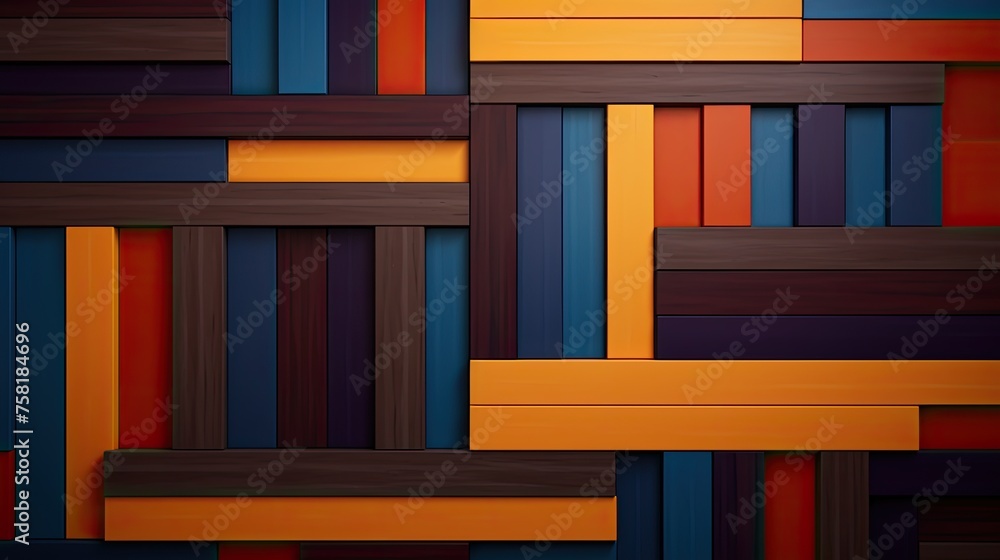 Poster geometric background with striped patterns