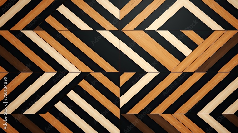 Poster geometric background with striped patterns