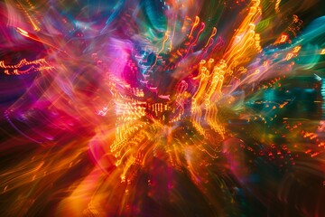 abstract background with colorful lights - obrazy, fototapety, plakaty
