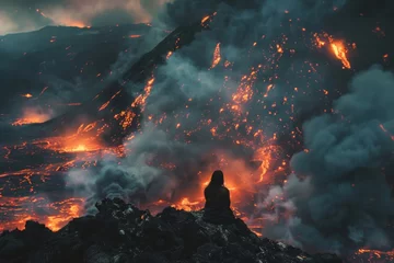 Fotobehang eruption, picture of the natural phenomena © Наталья Добровольска