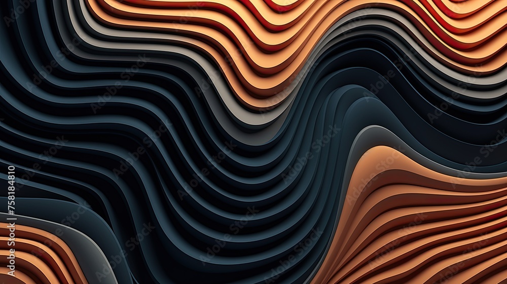 Poster geometric background with wavy patterns