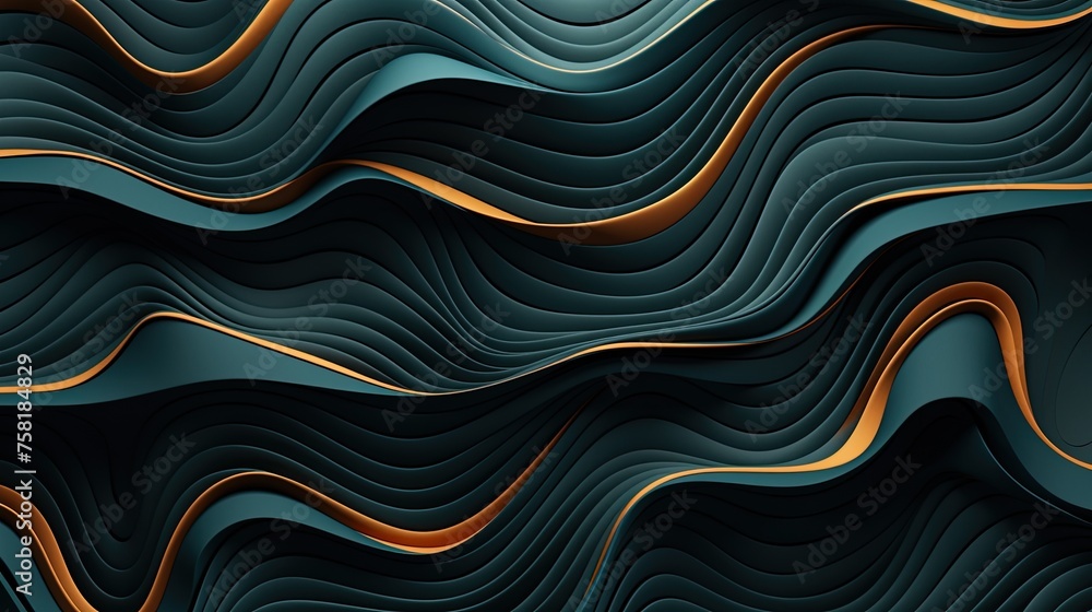 Aufkleber geometric background with wavy patterns