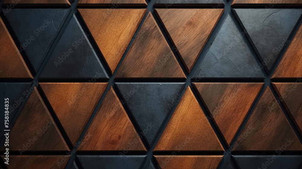 Poster geometric background with triangle shaped elements