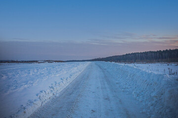 winter nature in the Russian countryside