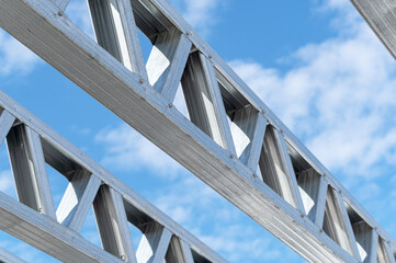 Steel Frames of A Building Under Construction