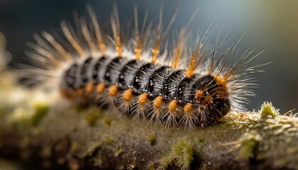 Generated image of caterpillar close up 