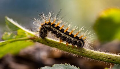 Generated image of caterpillar close up