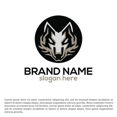 Vector Howling Horizon: Vibrant Wolf Symbo