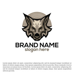 Vector Arctic Apex: Dominant Wolf Logo Design