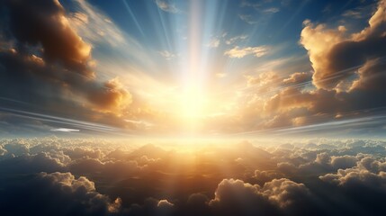 Godly Light in Heaven Symbolizing Divine Presence

