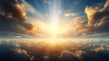 Fotobehang Godly Light in Heaven Symbolizing Divine Presence   © Devian Art