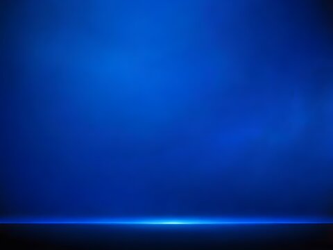Empty blue dark studio room gradient background.concept for your graphic design poster banner and backdrop Halloween ai image 