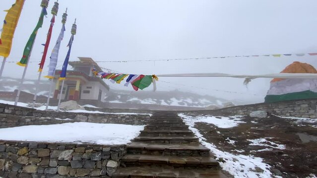 subedar joginder singh memorial in remembrance of bravely fought martyr soldiers of india in bumla pass arunachal pradesh india 