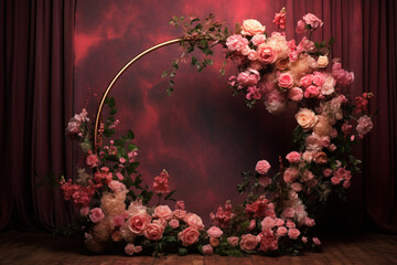 Fototapeta na wymiar Floral Digital Backdrops, maternity backdrops digital, studio backdrop overlay, floral background overlay , overlay, 