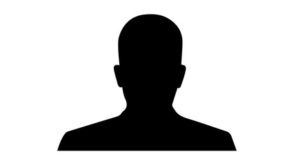 silhouette of a person, incognito icon in vector, simple incognito symbol, black human shape in vector - obrazy, fototapety, plakaty