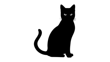 black cat vector shape