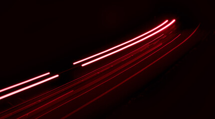 lights of cars driving at night. long exposure