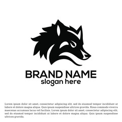 Obraz premium Vector Fierce Freedom: Bold Wolf Logo