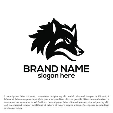 Vector Fierce Freedom: Bold Wolf Logo