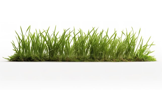 Green Fresh Lawn Grass Cut Out - 8K Resolution

