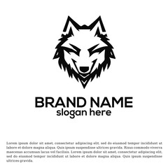 Vector Night Howl: Mysterious Wolf Symbol