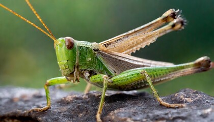 Fototapeta premium Generated image of grasshopper close up