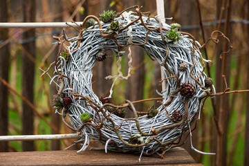Wreath made from birch twigs - 758194078