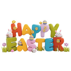 Easter clipart png template with Easter eggs.