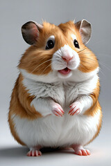 Generative AI full height hamster portrait