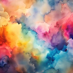 Abstract Watercolor Background: Colorful Splash for Artistic Projects - obrazy, fototapety, plakaty