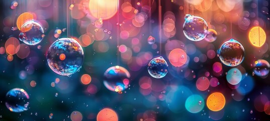 Captivating vibrant rainbow reflections in soap bubble for stunning background imagery