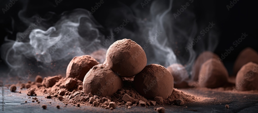 Poster decadent stack of assorted chocolates perfect for sweet indulgence and gifting