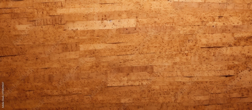 Poster rustic cork board texture on a warm brown background for creativity and organizational inspiration
