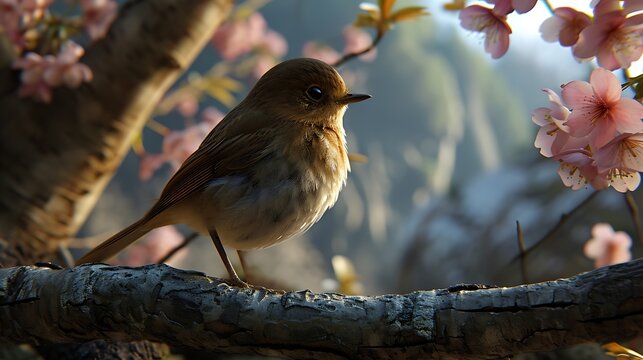 Songbird Serenity: Capturing the Enchanting Image of a Songbird Perched in Tranquility.




