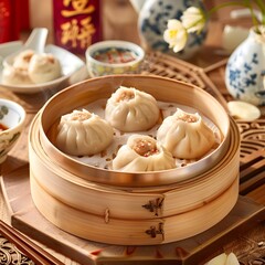 Fototapeta na wymiar Culinary Delights: Exploring Chinese Dumplings as a Cultural Experience