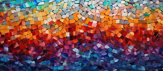 Vibrant Colorful Mosaic Wallpaper - Abstract Geometric Background Design