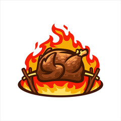 Fire Chicken Grill Mascot