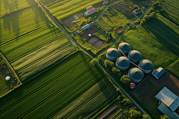 modern farming from a bird's eye view - 758202403