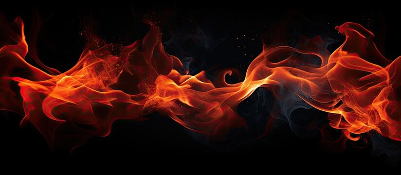 Intense Flames Burning Bright in the Dark: Dynamic Fire on a Black Background