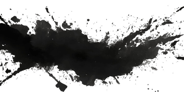 Paint stains black blotch background. Grunge Design Element. Brush Strokes. Vector illustration
