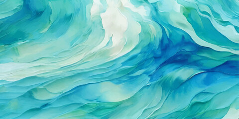 Obraz premium abstract soft blue and green abstract water color ocean wave texture background. Banner Graphic Resource as background for ocean wave and water wave abstract graphics 