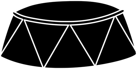 show illustration circus silhouette carnival logo podium icon stage outline festival empty platform red tent party entertainment fair event shape scene backdrop sign for vector graphic background © blacksilhouette