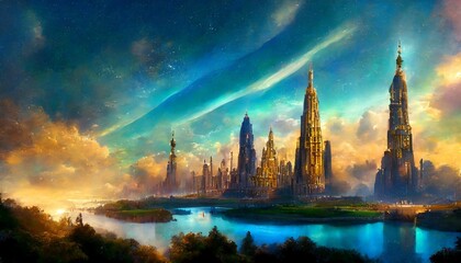 Fototapeta premium fantasy city