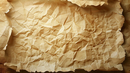 Old crinkled parchment paper