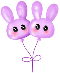 Bunny balloons clipart