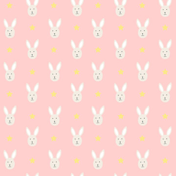 Happy Easter seamless pattern. Vector illustration for card, banner, invitation, social media post, poster, mobile apps, advertising.