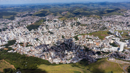 Vista aérea da cidade de Juiz de Fora, MG, Brasil
