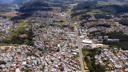 Vista aérea da cidade de Juiz de Fora, MG, Brasil